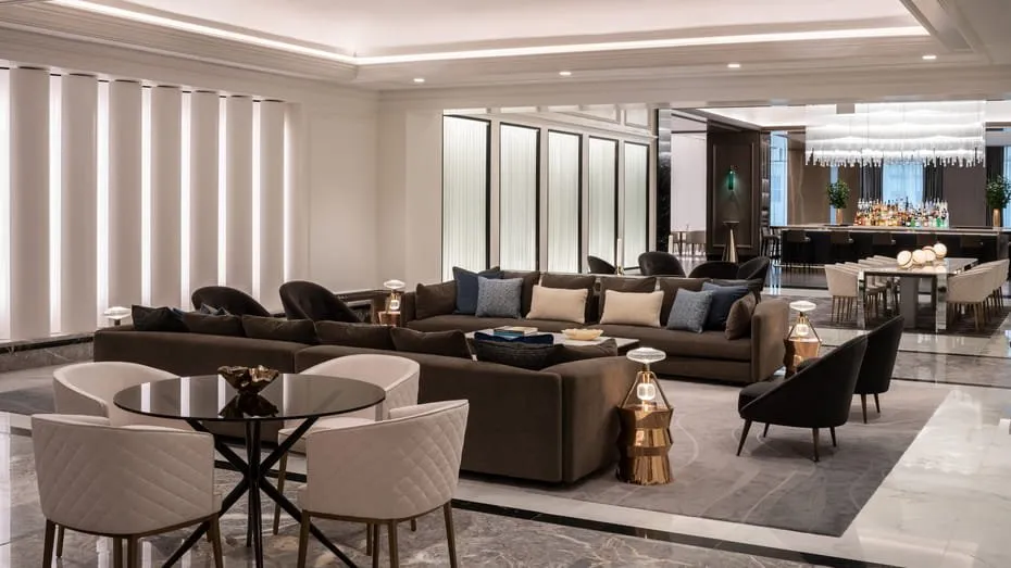 Sofa seating in the expansive Adorn lounge