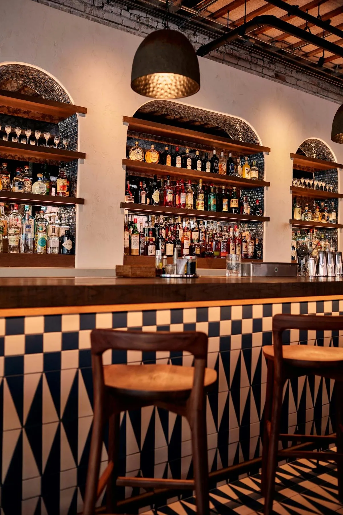Tiled bar detail in Rose Mary private event imagery
